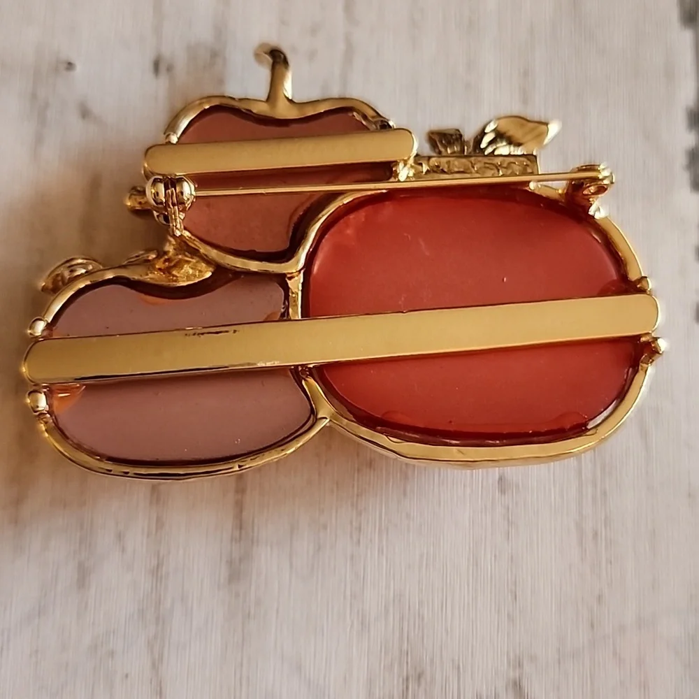 Pumpkin Brooch Dazzled With Simulated Diamonds BRB - Picture 4 of 4